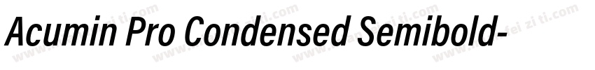 Acumin Pro Condensed Semibold字体转换